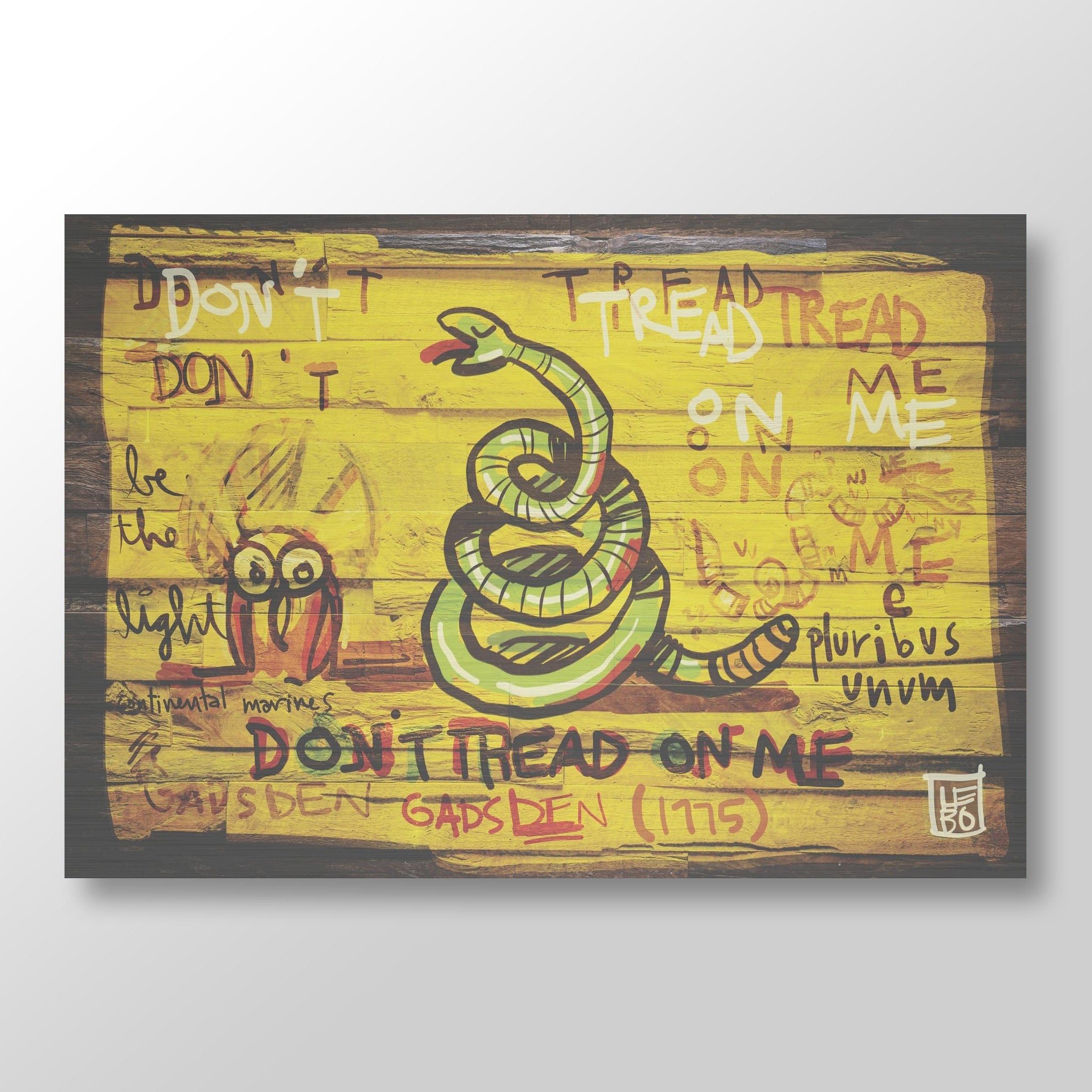 Don’t Tread on Me, Marines Flag - Lebo Brushed Aluminum ArtBond